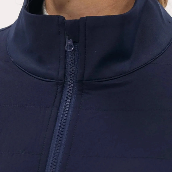 Foray Golf Front Zip insulated hybrid Light Jacket quilted vest Navy blue  Small - Picture 2 of 14
